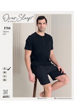 OVER SLEEP ERKEK POLEREN SİYAH ŞORTLU TAKIM