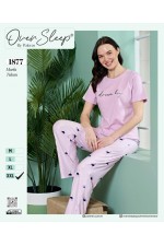 OVER SLEEP BAYAN POLEREN YEŞİL PİJAMA TAKIM