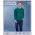 Over Sleep Erkek Poleren Yeşil Uzun Kollu Pijama Takım
