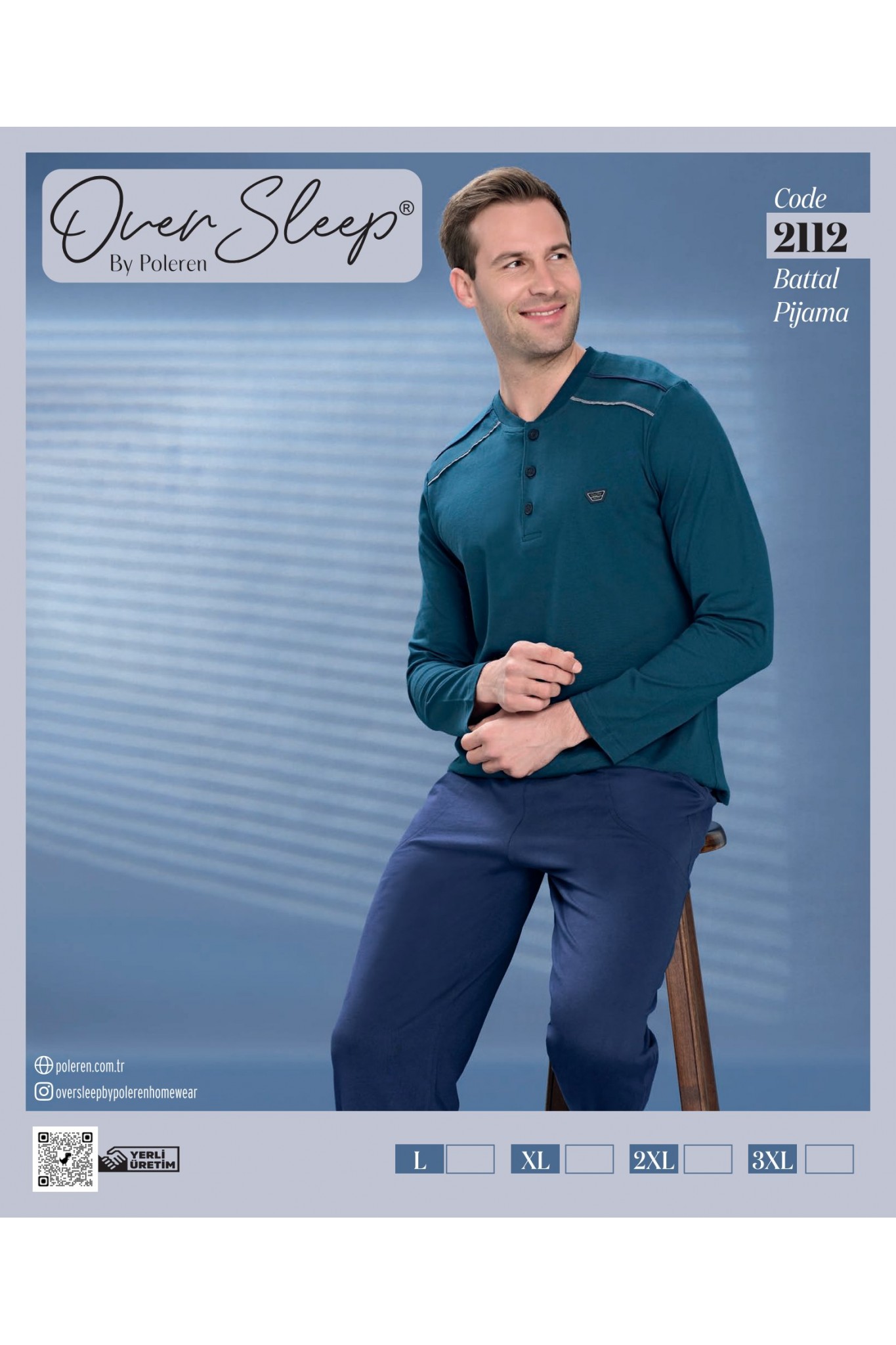 Over Sleep Erkek Poleren Battal Petrol Pijama Takım