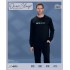 Over Sleep Erkek Poleren Siyah Uzun Kollu Pijama Takım