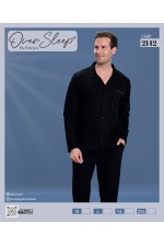 OVER SLEEP ERKEK POLEREN  SİYAH PİJAMA TAKIM