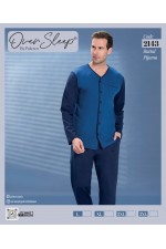 OVER SLEEP ERKEK POLEREN BATTAL LACIVERT PİJAMA TAKIM