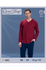 OVER SLEEP ERKEK POLEREN BATTAL  BORDO PİJAMA TAKIM
