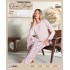 Over Sleep Kadın Battal Poleren Pudra Uzun Kollu Pijama Takım