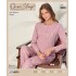 Over Sleep Kadın Battal Poleren Gül Kurusu Uzun Kollu Pijama Takım