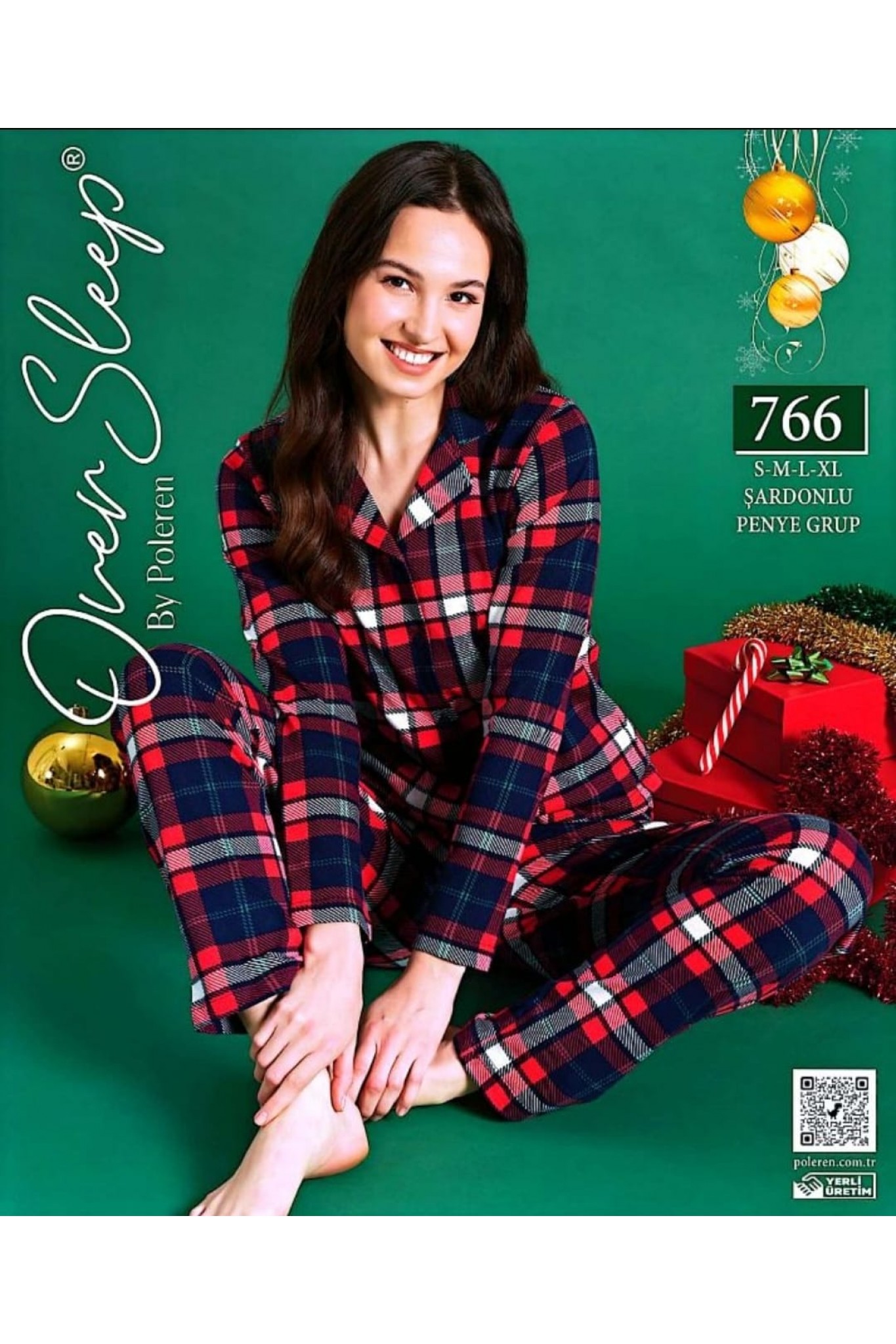 Over Sleep Kadın Poleren Pijama Takım