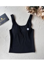 AURAFIT BAYAN İÇİ KAPLI CROP SİYAH ATLET