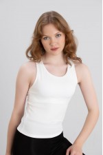 AURAFİT 5061 EKRU BAYAN KAPLI HALTER ATLET