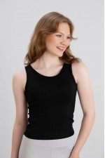 AURAFİT 5064 SİYAH BAYAN KALIN ASKILI KAPLI ATLET