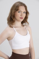 AURAFIT 9021 BEYAZ BAYAN İP ASK. SPORCU BÜSTİYER