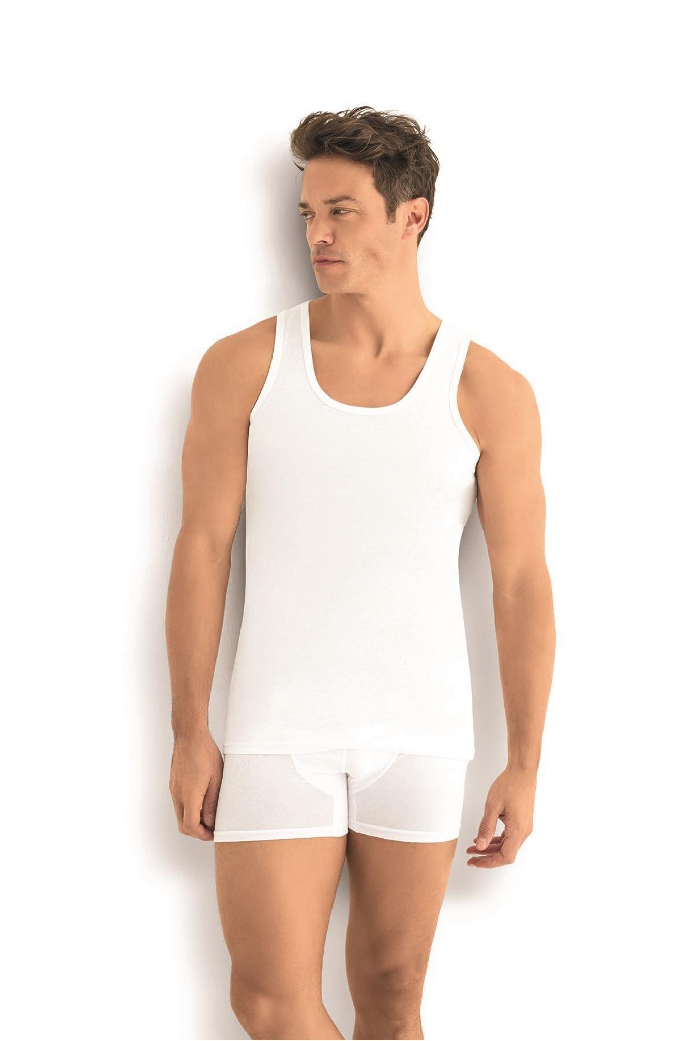 Jıber Erkek Beyaz Pamuklu Atlet 101