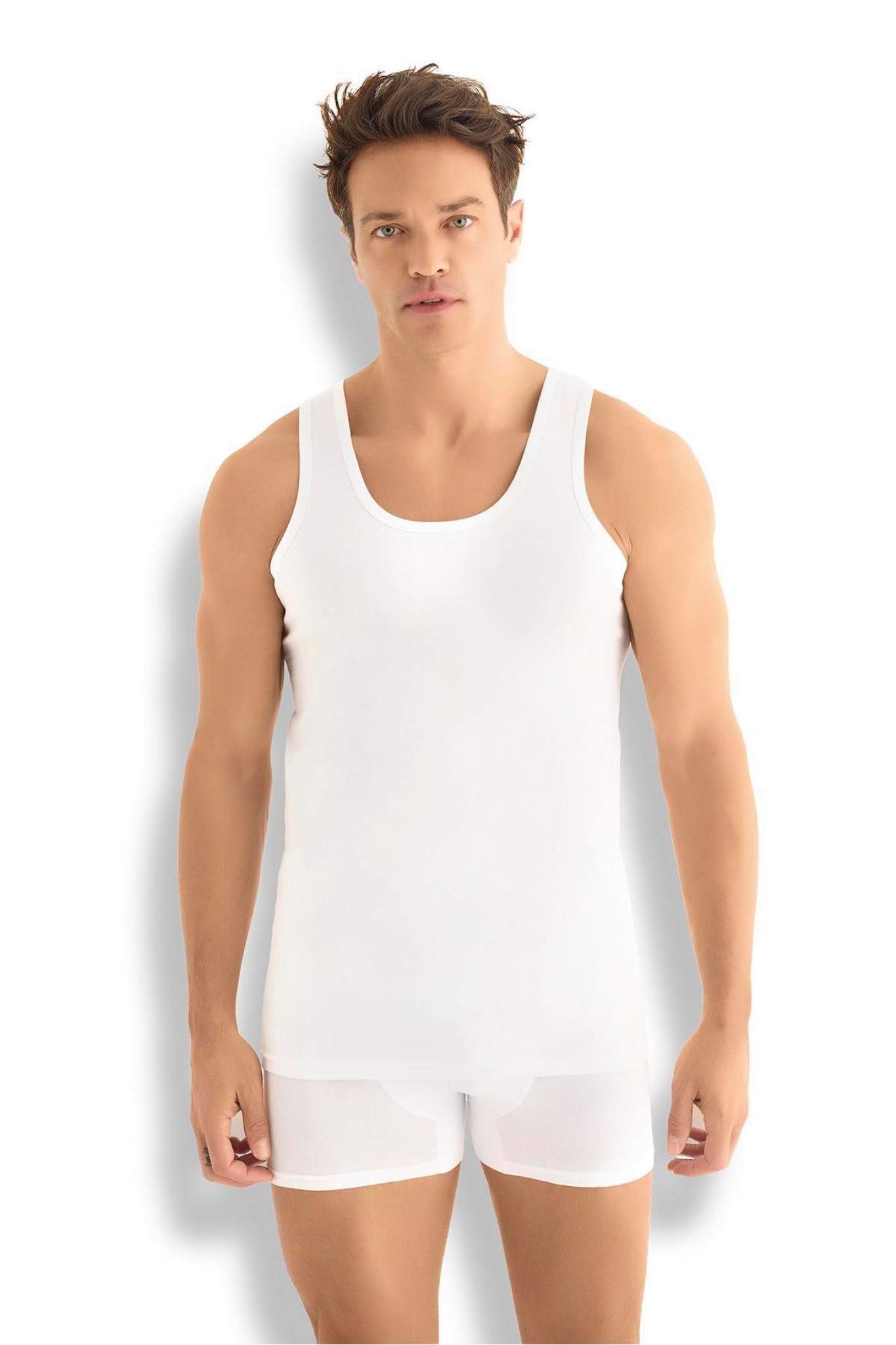 Jıber Erkek Beyaz Pamuklu Atlet 101