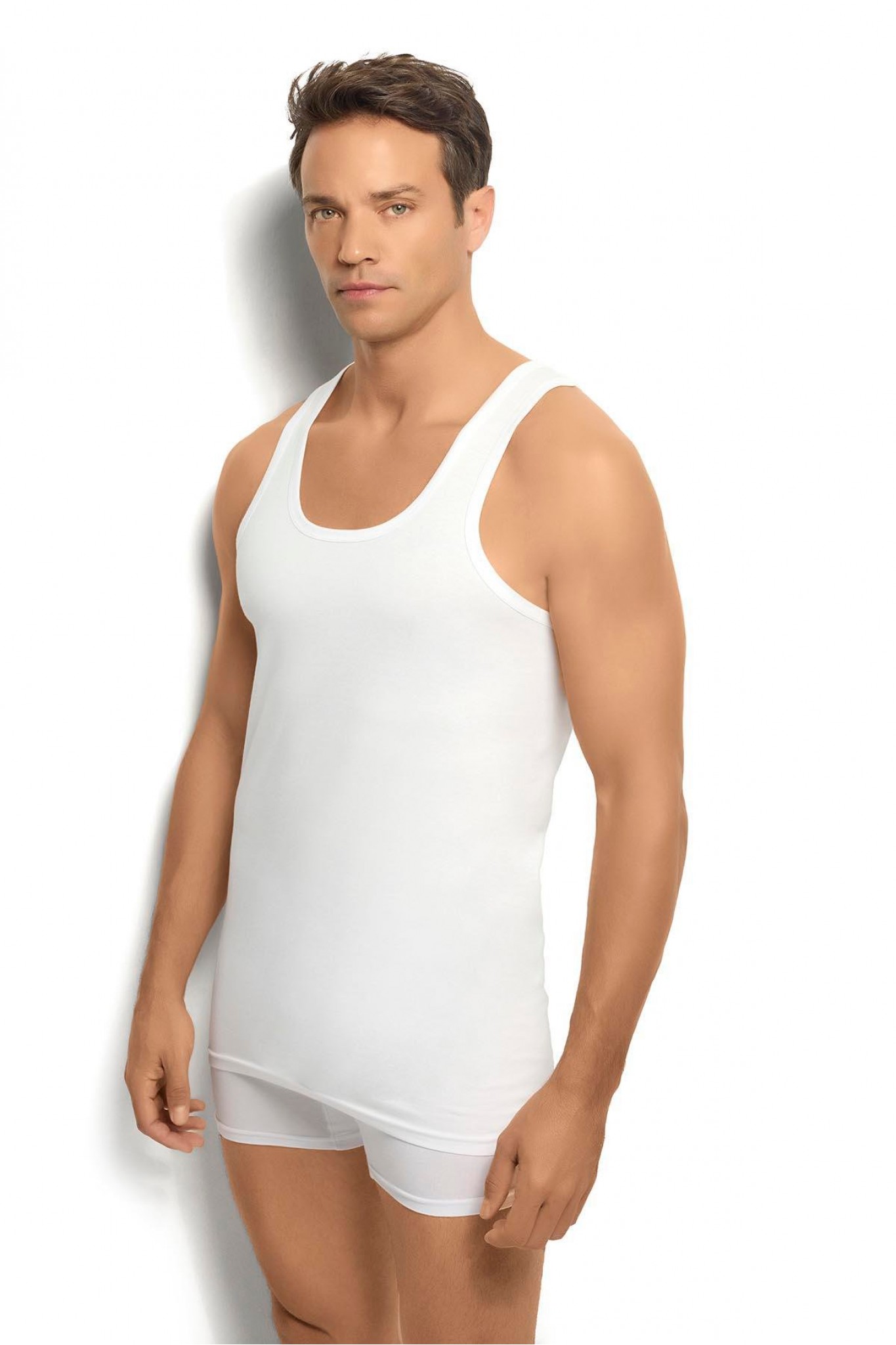 Jıber Erkek Beyaz Pamuklu Rambo Atlet 106