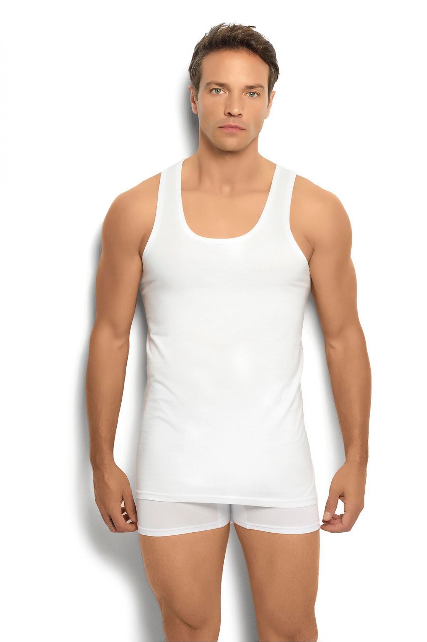 Jıber Erkek Beyaz Pamuklu Rambo Atlet 106