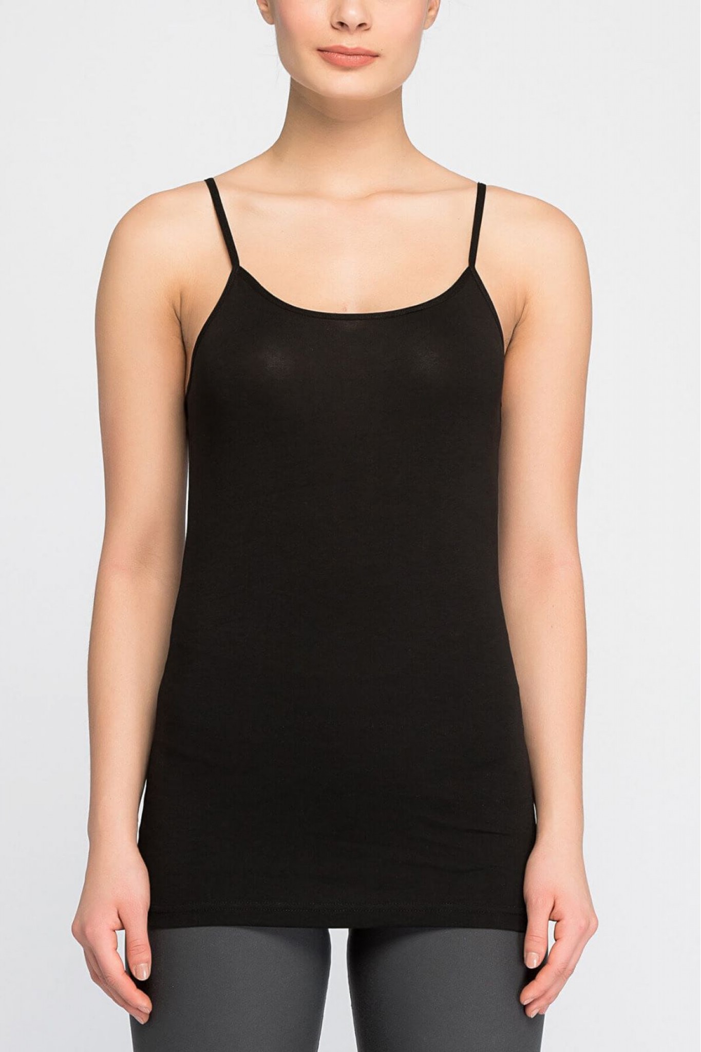 Jiber Kadın Uzun İp Askılı Atlet Beyaz