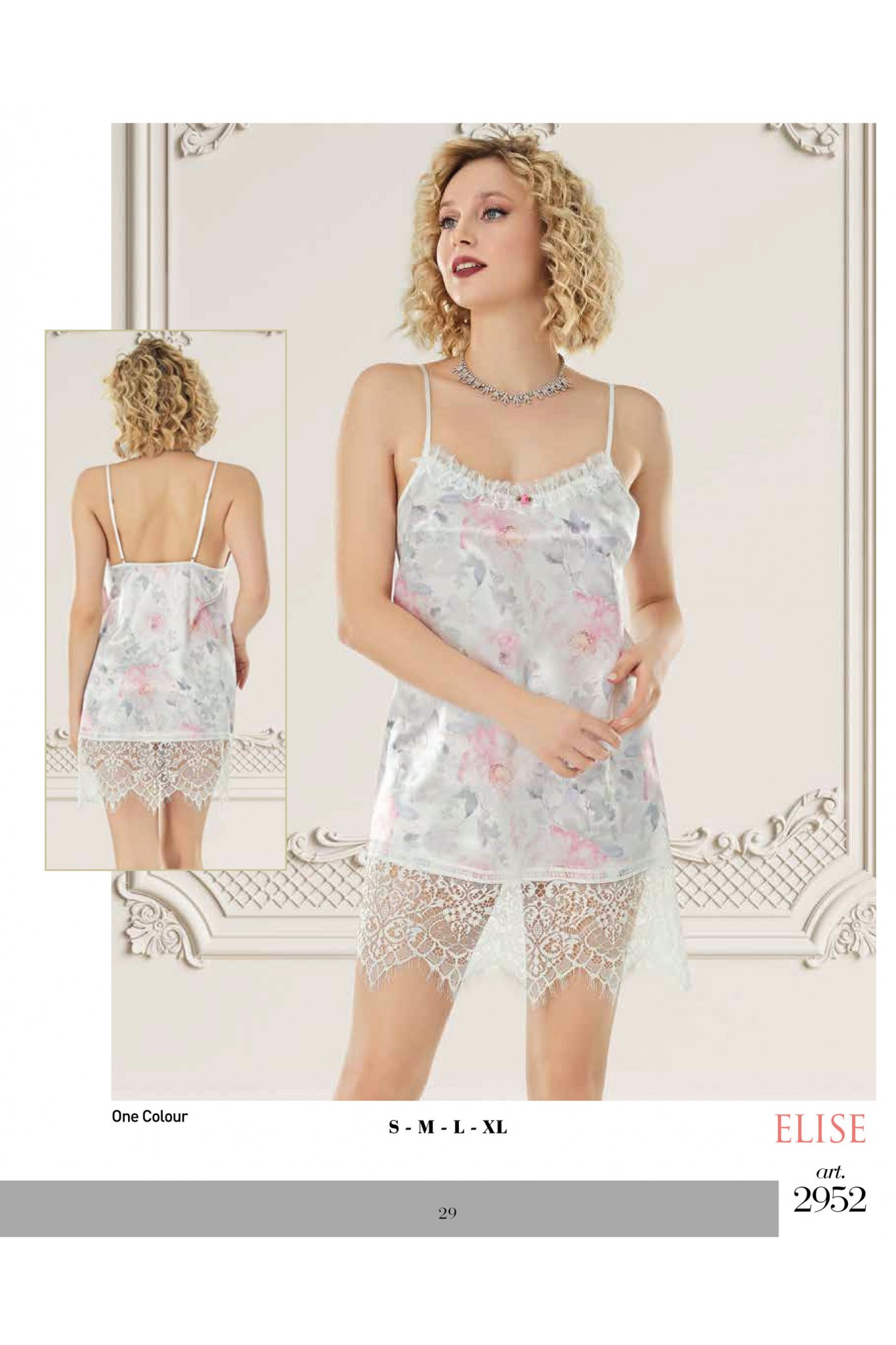 For Dreams 2952 Ekru Kadın Gecelik