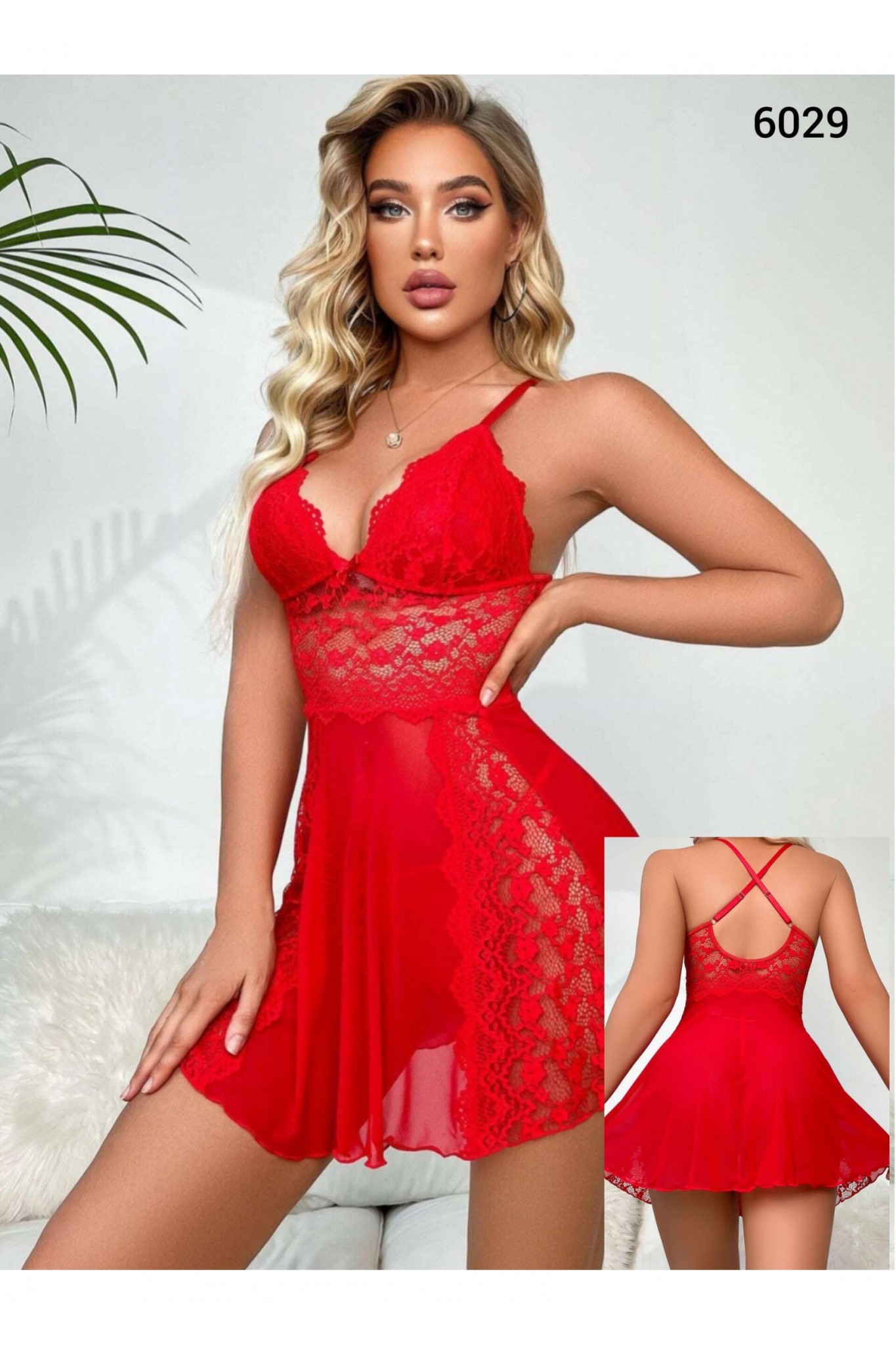 Beleng 6029 Kırmızı Fantazi Gecelik