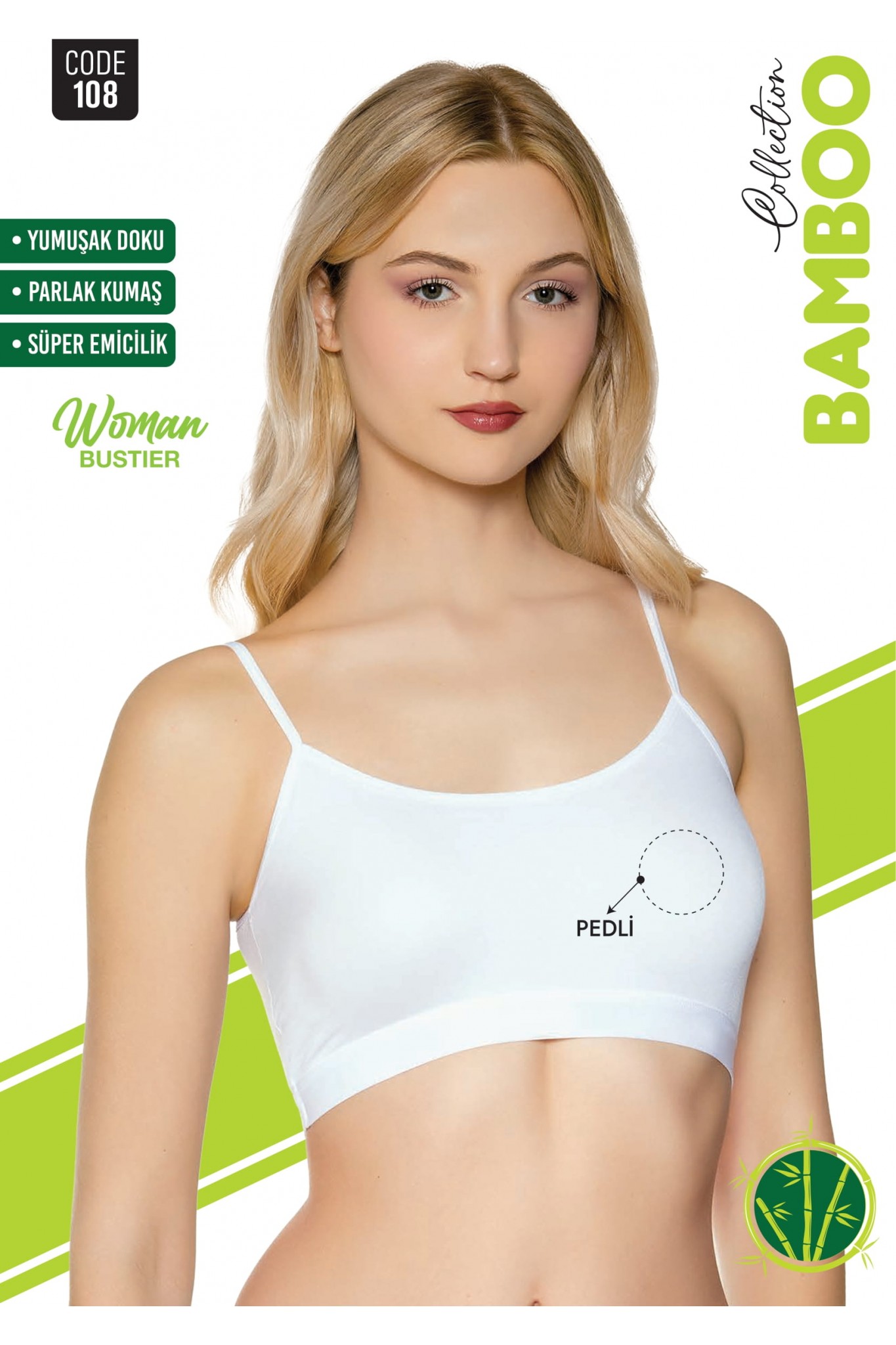 Sortie Kadın Bambu İp Askılı Pedli Bustiyer