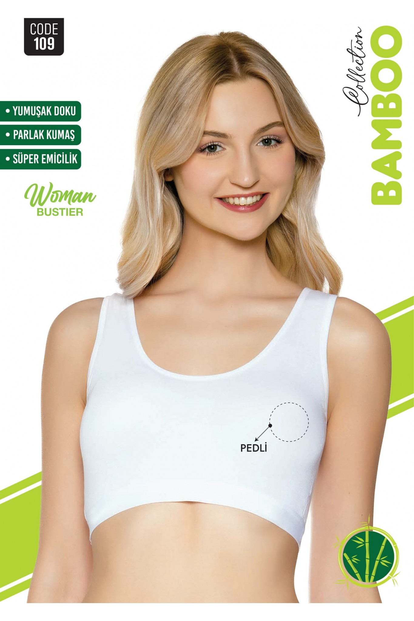 Sortie Kadın Bambu Kalın Askılı Pedli Bustiyer