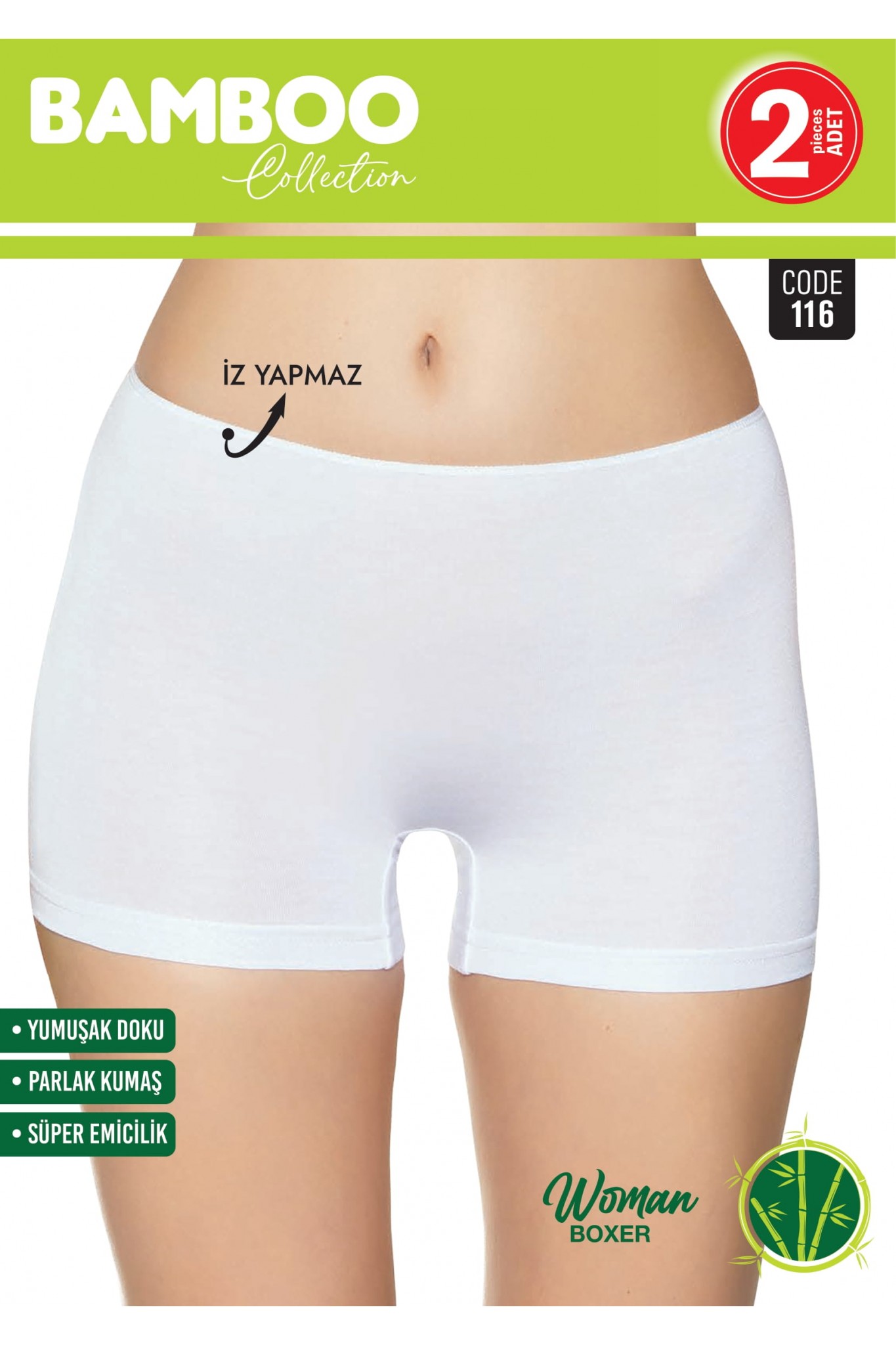 Sortie Kadın Bambu 2'li Boxer