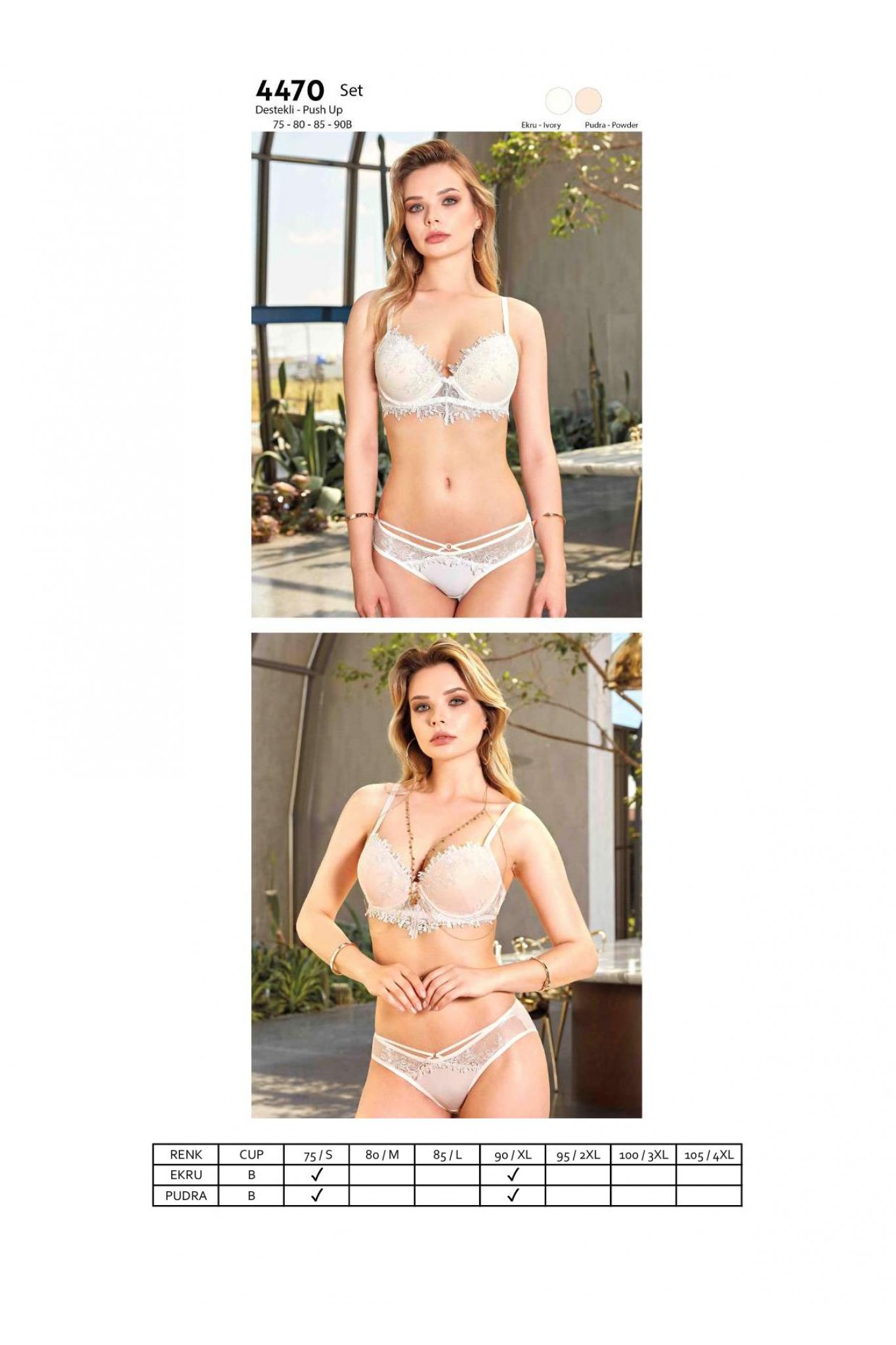 Nurteks 4470 Destekli Sütyen Takım