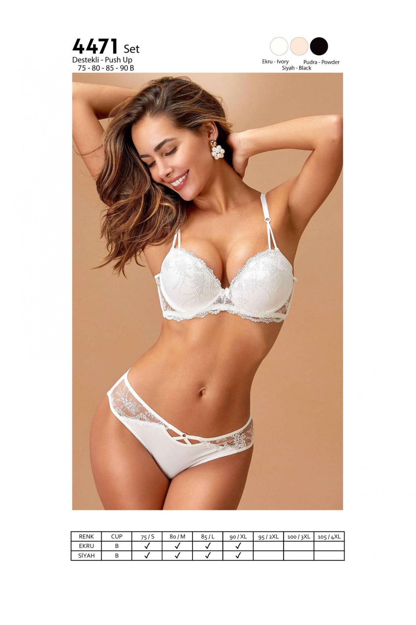 Nurteks 4471 Destekli Sütyen Takım