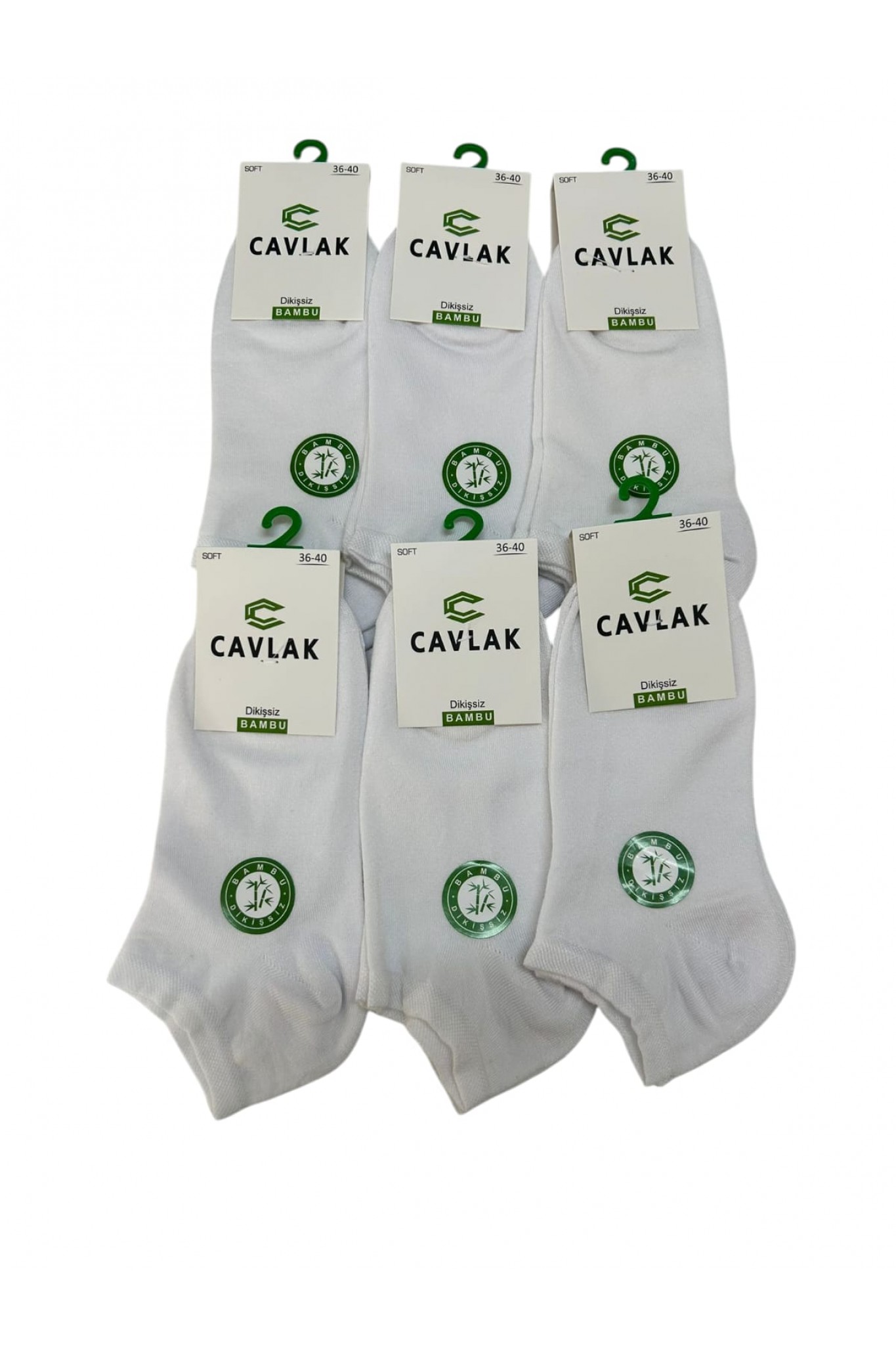 Cavlak Kadın Bambu Patik 12'li