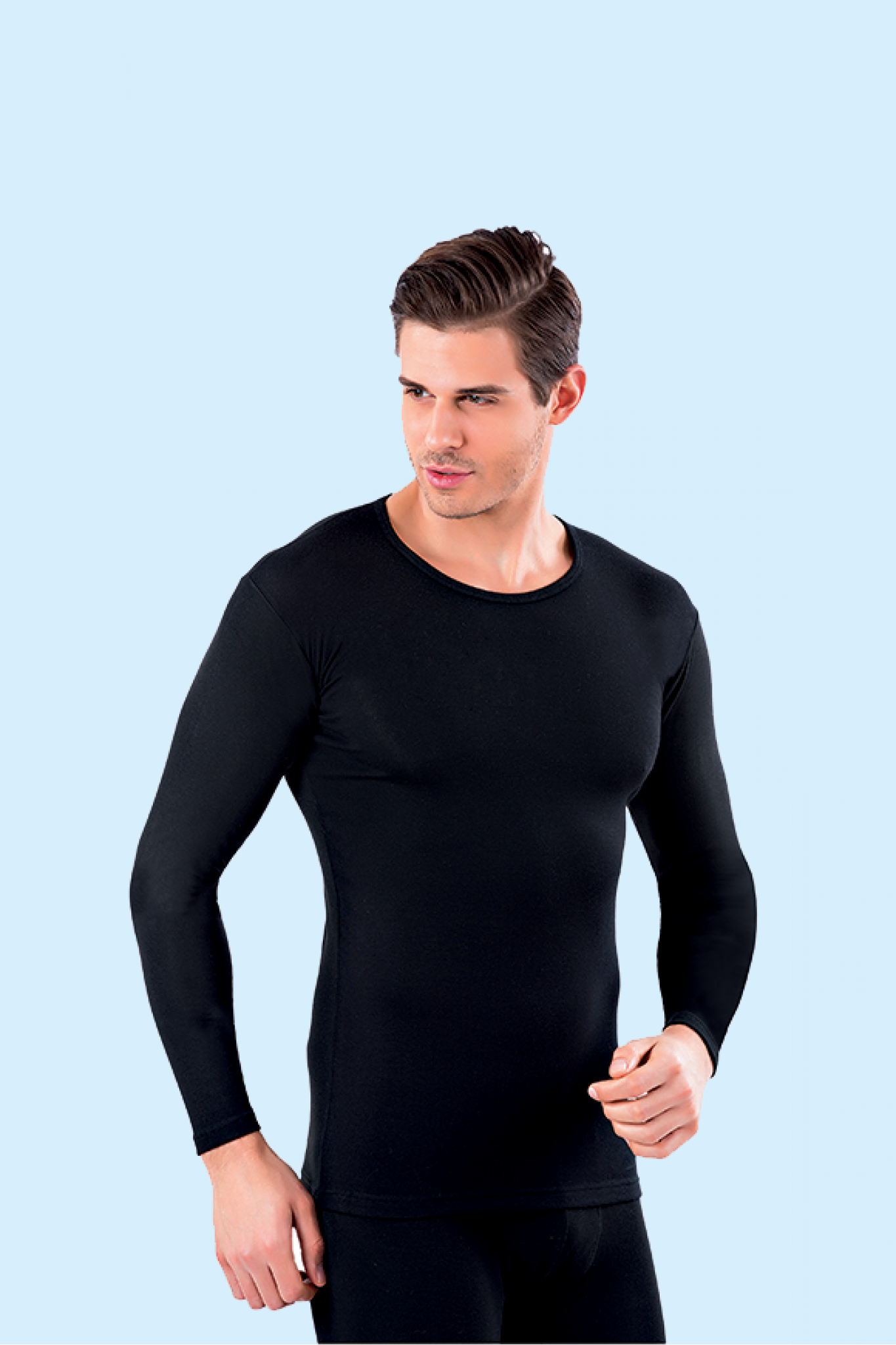 CEYLANOĞLU 2018 ERKEK SİYAH İNTERLOK PENYE UZUN ÜST