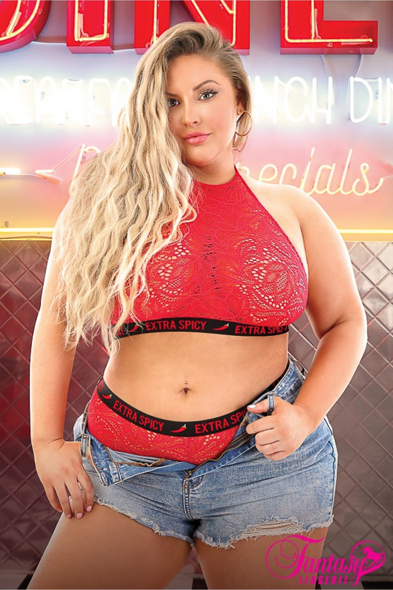 Anastasia Fantazi Gecelik Takım 50701 - 3XL/4XL Kırmızı