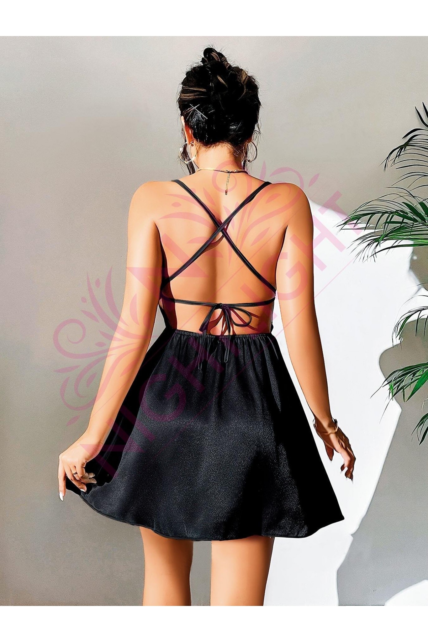 Nightlight 3654 Saten Gecelik