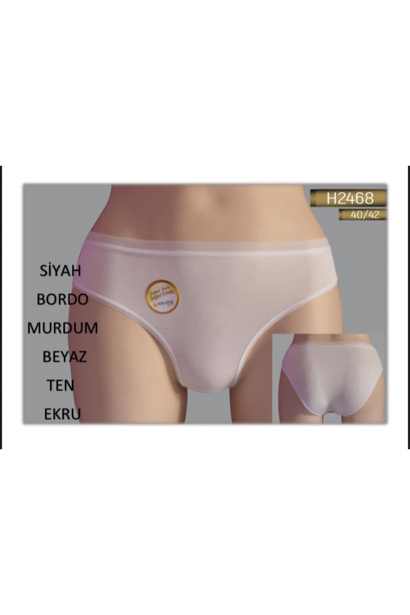 Helena H2468 Bıkını Komple Seffaf Lastık Mıcro Modal Kumas 12'li