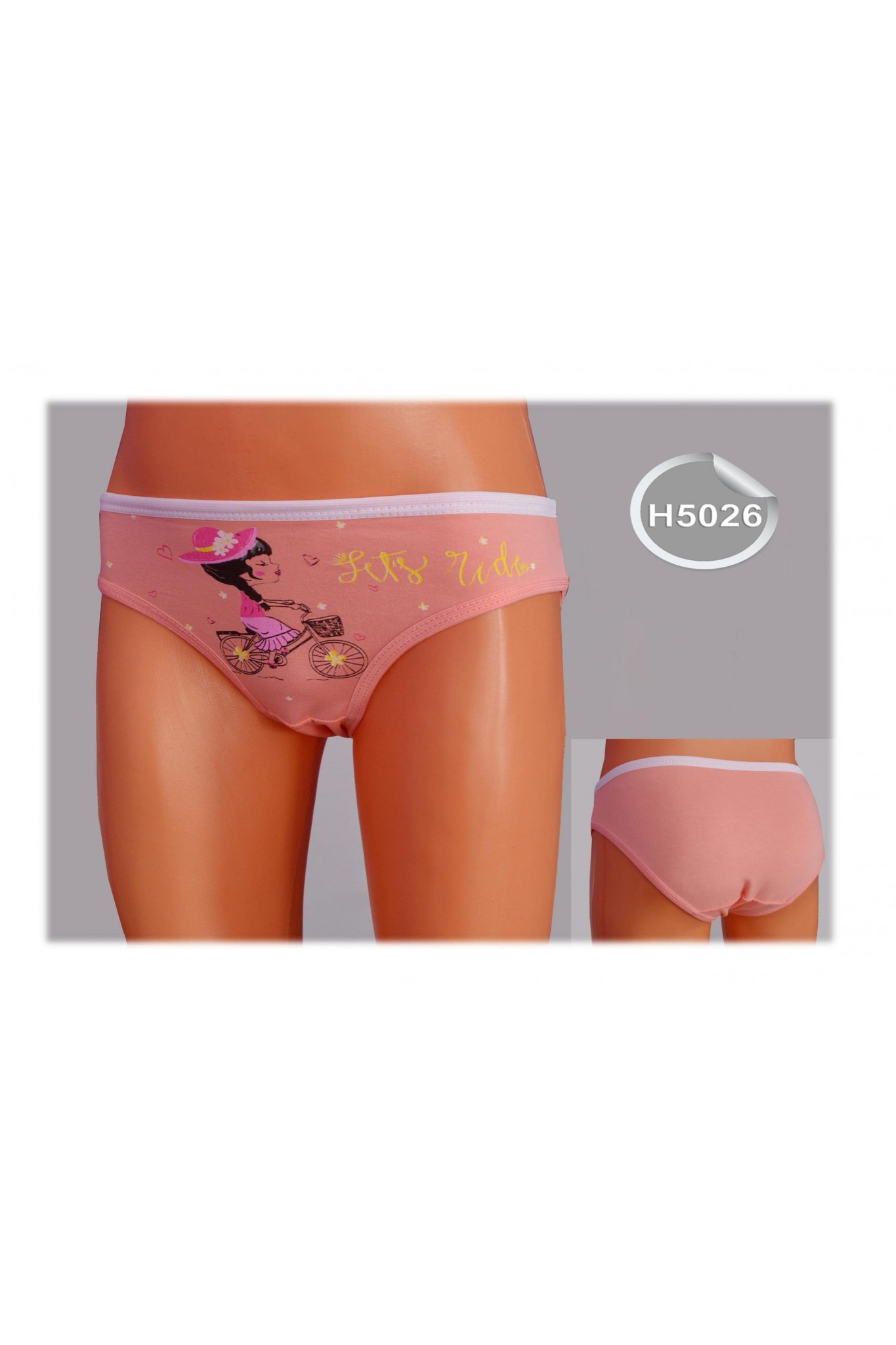 Helena H5026 Kız Cocuk Külot Lets Rıde Baskı 12'li