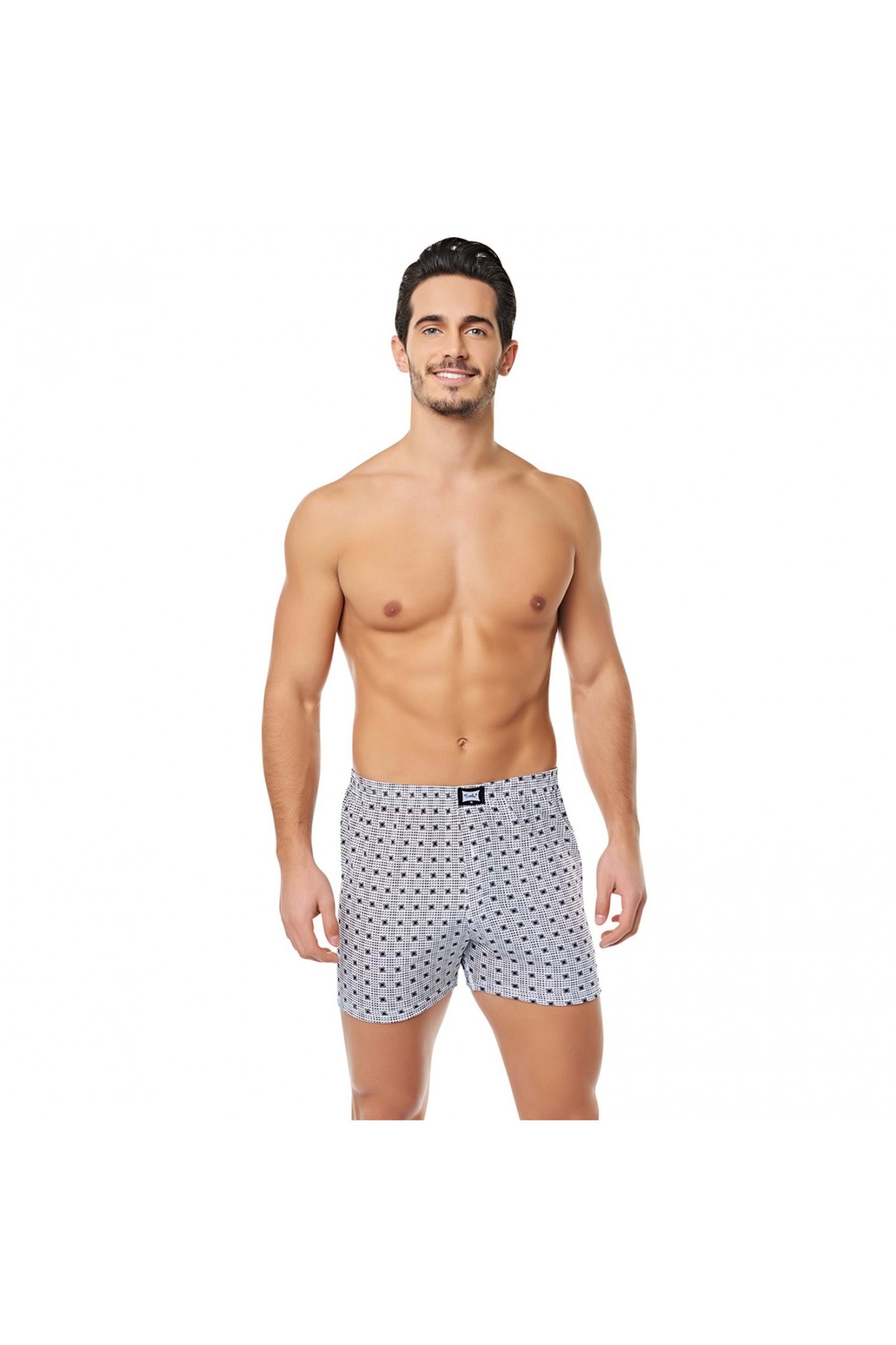 Tutku 0116 Erkek Penye Desenli Boxer