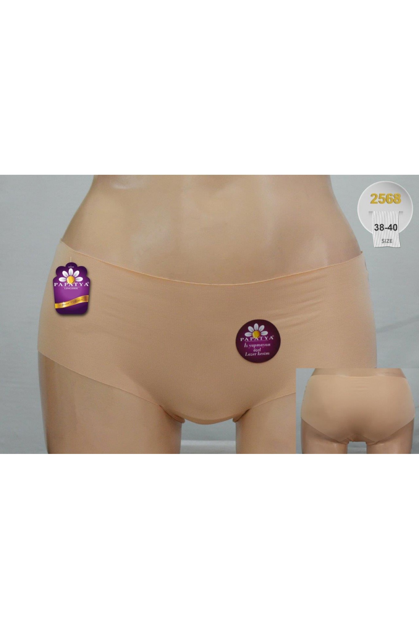 Papatya 2568 Kadın Hıpboxer Lazer Kesim 12'li