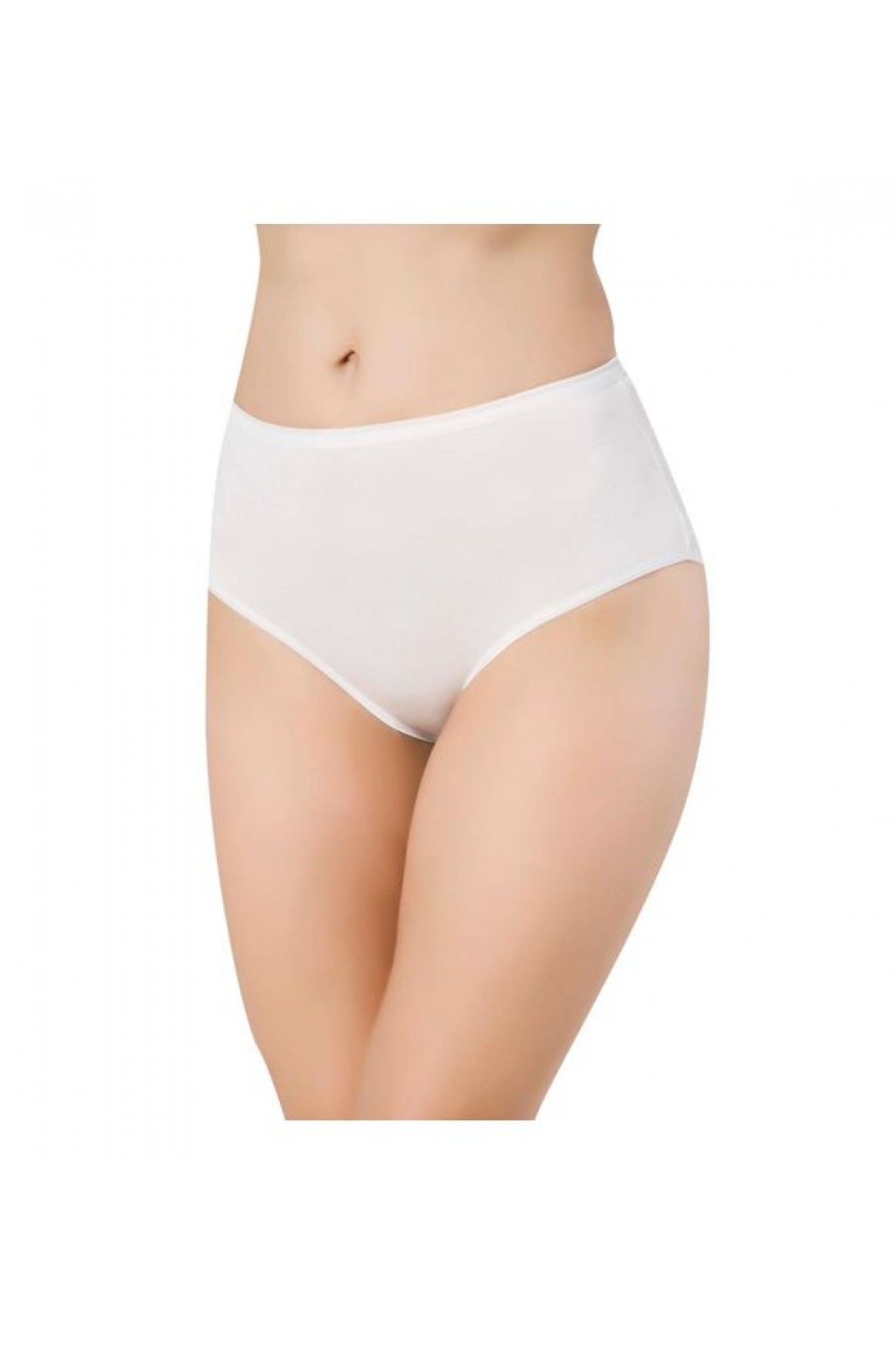 Papatya 2572 Beyaz Bıkını Bambu Kumas Yuksek Bel 12'li