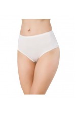 Papatya 2572 Beyaz Bıkını Bambu Kumas Yuksek Bel 12li