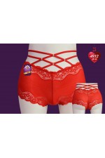 PAPATYA 4912 38/40 KIRMIZI SORT KOMPLE ORTASI SATEN BANT UST ÇAPRAZ