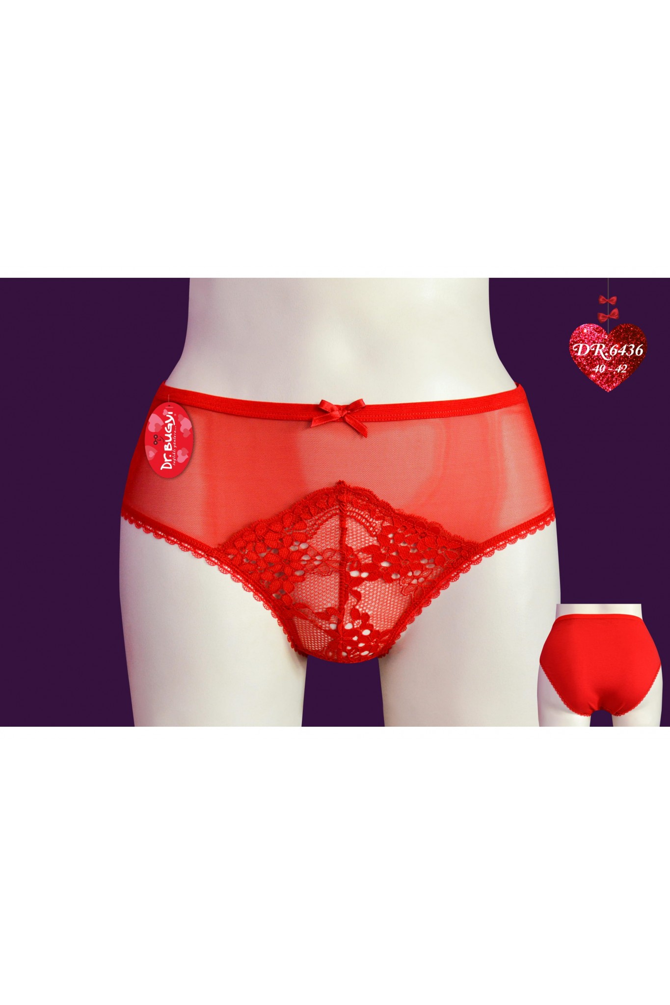 Dr.6436 Kırmızı Bato On Ust Tul Alt Bant Arka Pamuklu 12'li