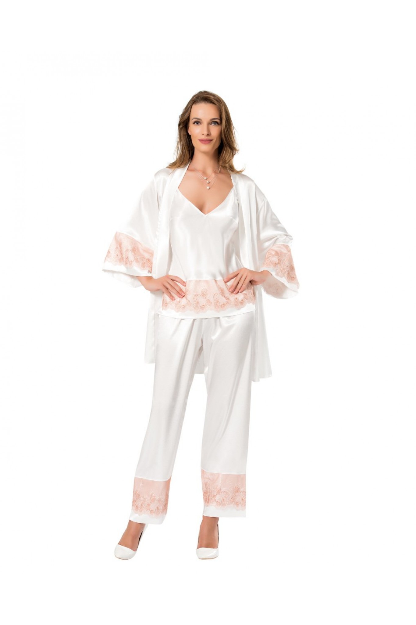 Moongirl 047 Kadın Fantazi Saten Pijama Takım