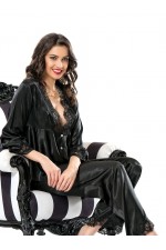 Moongirl 1103 Bayan Fantazi Saten Pijama Takım