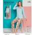 Senfoni 10274 Kadın Polıviskon Mavi Uzun Kollu Pijama Takım