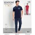 Senfoni 10351 Erkek Penye Modal Kısa Kollu Pijama Takım