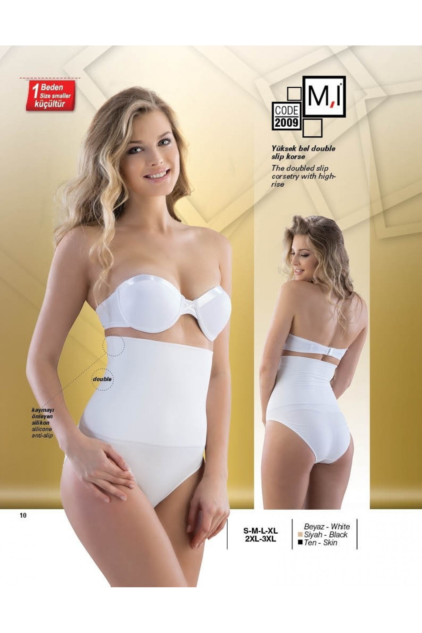 Emay 2009 Dikişsiz Double Slip Korse