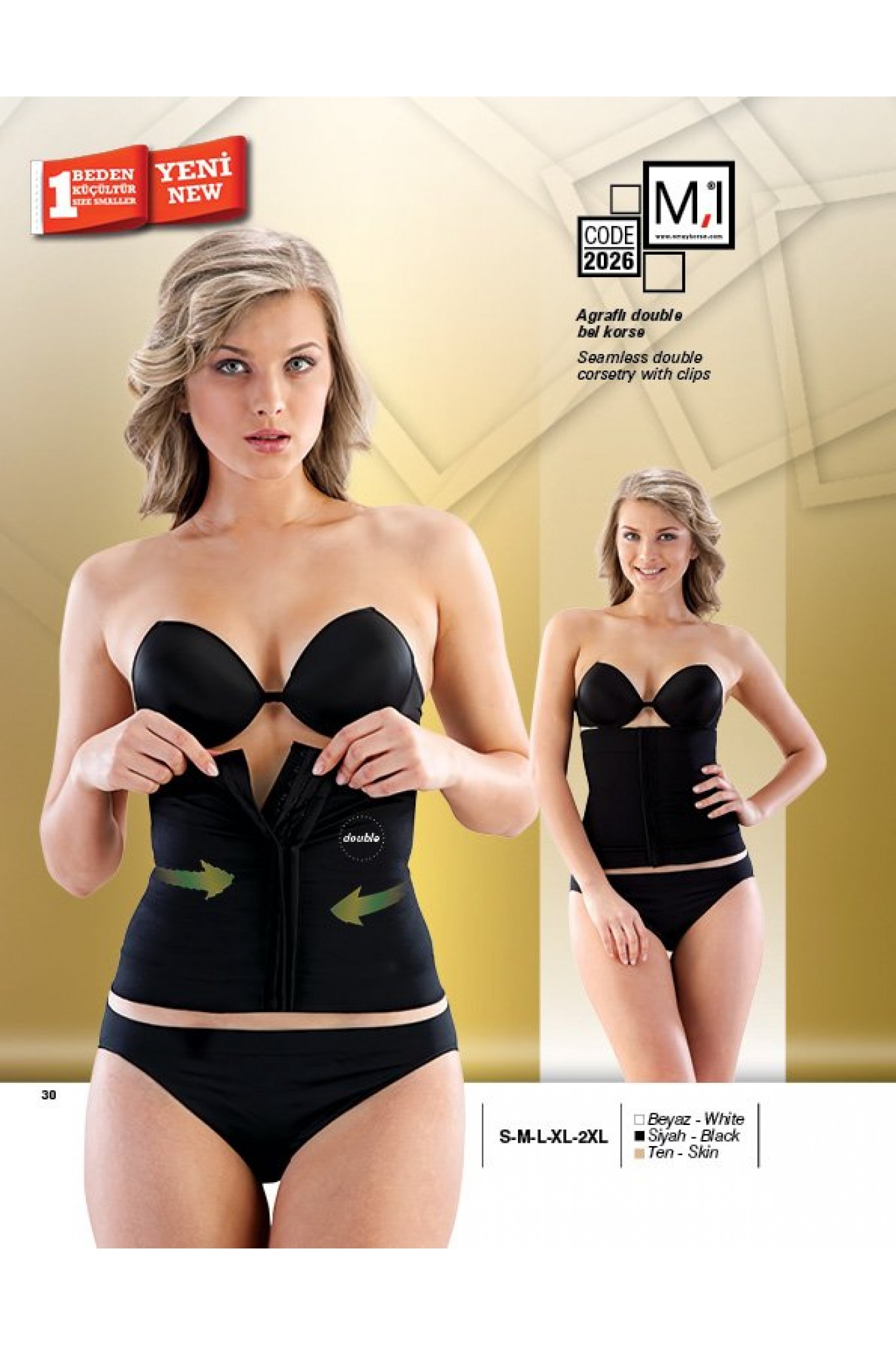 Mı 2026 Agraflı Double Bel Korse