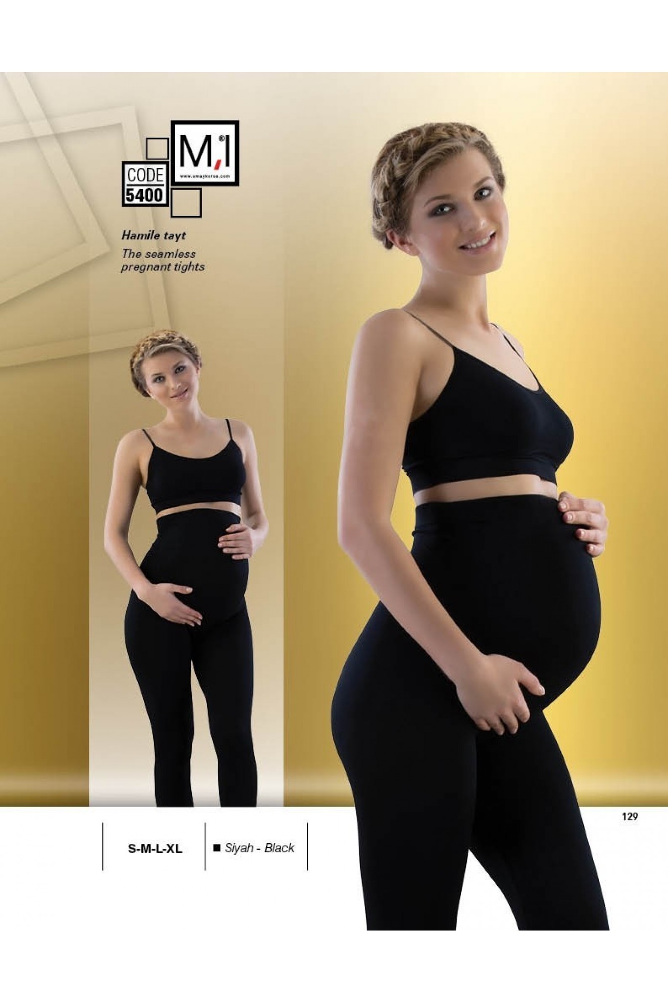 Emay 5400 Dikişsiz Hamile Tayt
