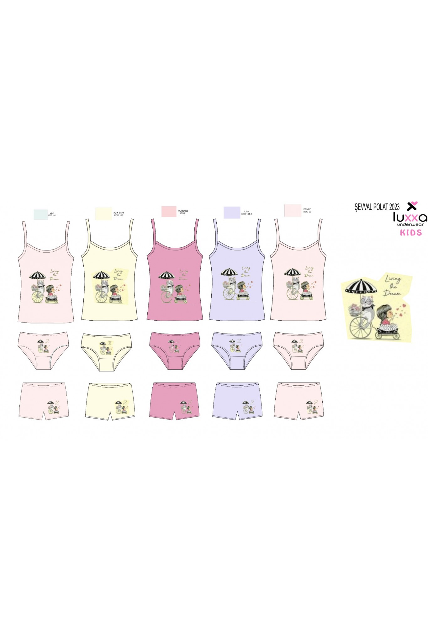 Luxxa 1715 Kız Çocuk Sort 10'lu