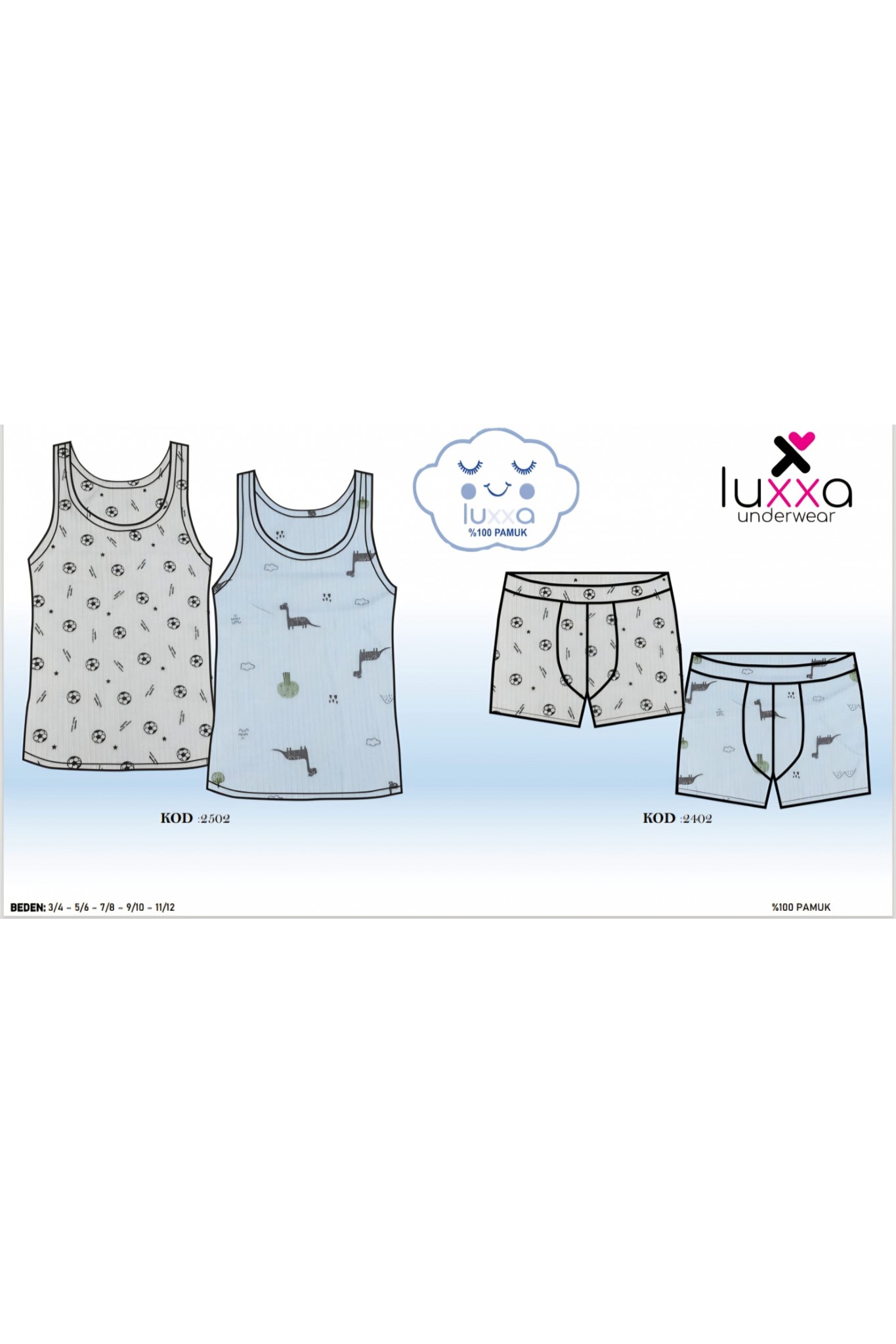 Luxxa 2502 Erkek Çocuk Atlet 10'lu