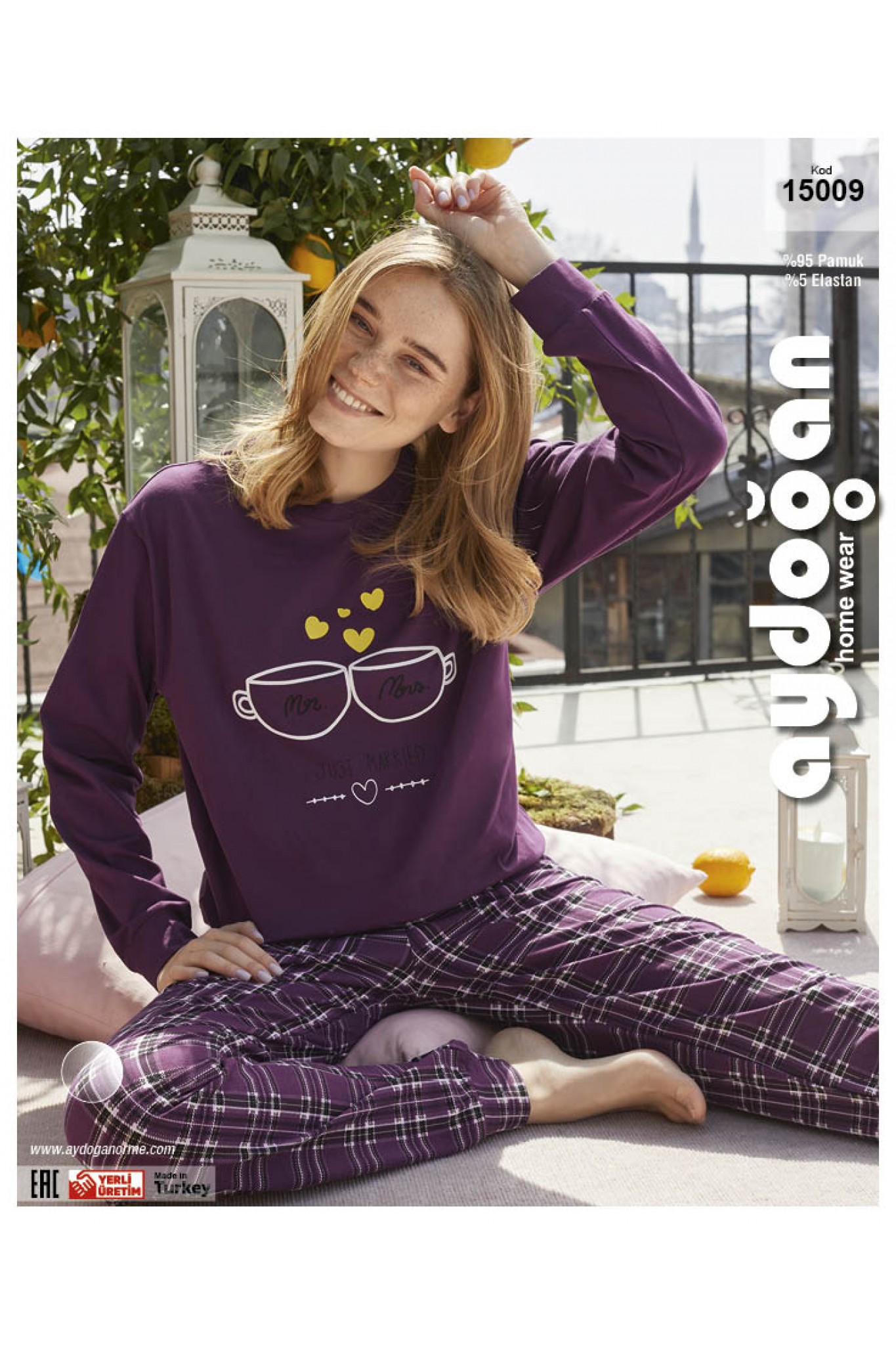 Aydoğan 15009 Kadın Uzun Kollu Pijama Takımı