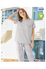 AYDOĞAN 240146 BAYAN ATLAS BİS. K.KOL PİJAMA TAKIMI